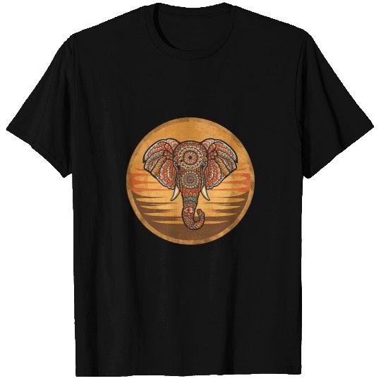 Elephant Pet Bohemian African Inspired Artistic Design Elephant T-Shirts