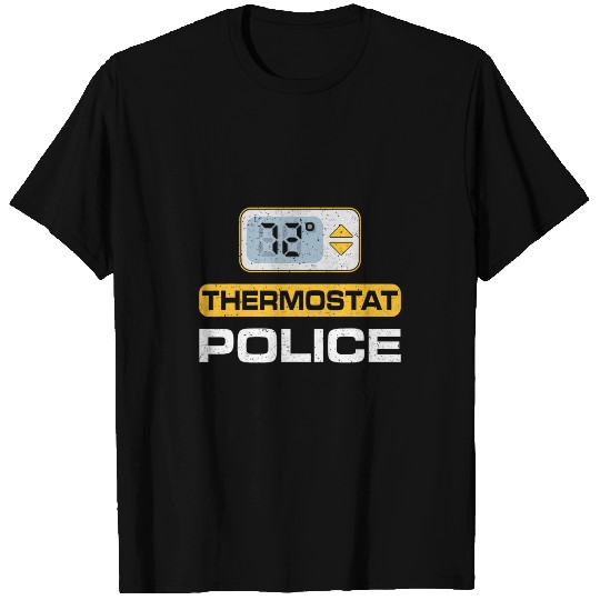 Police Job Thermostat Police Fathers Day Grandpa Funny Thermostat Dad T-Shirts