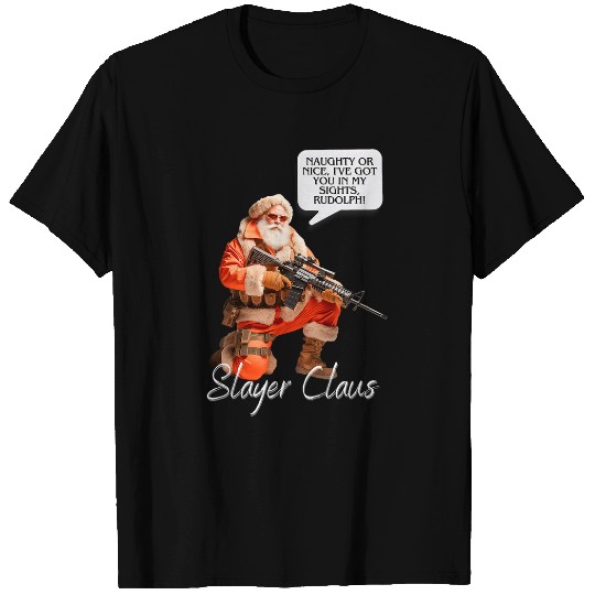 Kris Kringle Festive Hunting xmass Santa Claus camo holidays T-Shirts
