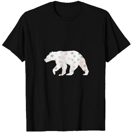 Bear Pet Polar Bear in Polka Dots Design Themed for Women Teen Girls T-Shirts