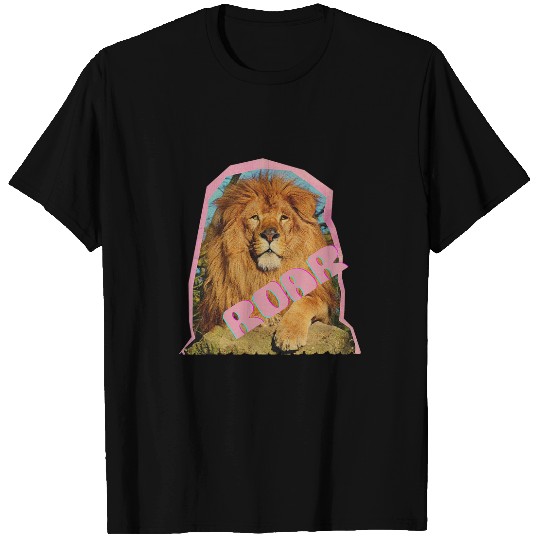Lion Pet Roar Lion Y2K Retro Gen Z Adult sarcasms Trendy Cutout Cute T-Shirts