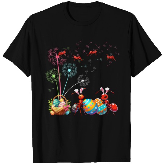 Squad Easter Couple Bunny Ants Dandelions Hunting Eggs T-Shirts