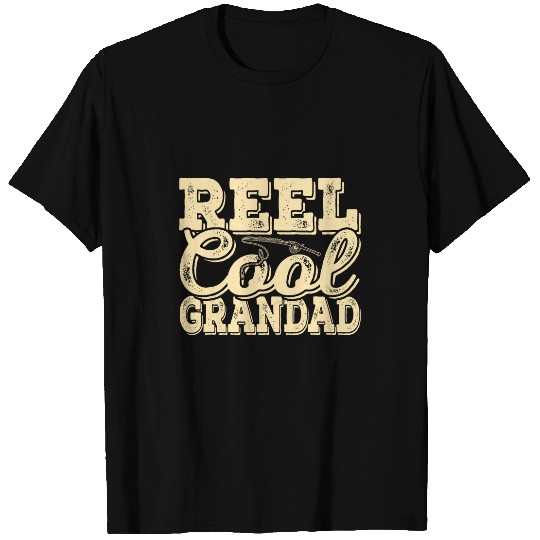 Reel Cool Grandad Fishing Fathers Day Fisherman T-Shirts