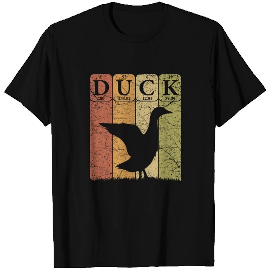 Duck Pet Periodic Table Elements Duck Farmer Retro 05 T-Shirts