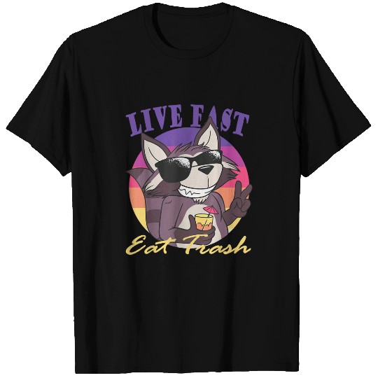 Raccoon Pet Live fast eat trash hilarious quote Raccoon animal 5 T-Shirts