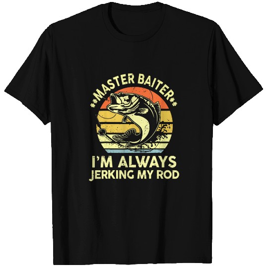 Mens Fishing Maser Baier Fisherman Gif Funny Bass Dad T-Shirts