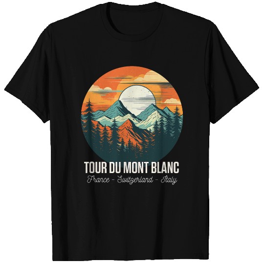 Tour Du Mont Blanc European Hiking Trail Chamonix vintages 3 T-Shirts