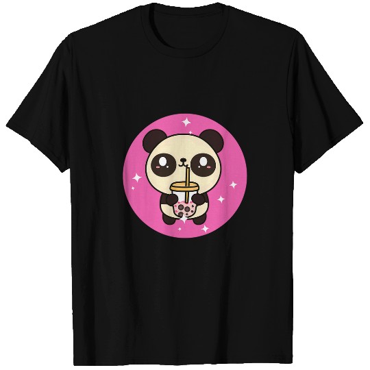 Panda Pet Drink Boba Bubbles Tea Panda Cute Anime Japanese 4 T-Shirts
