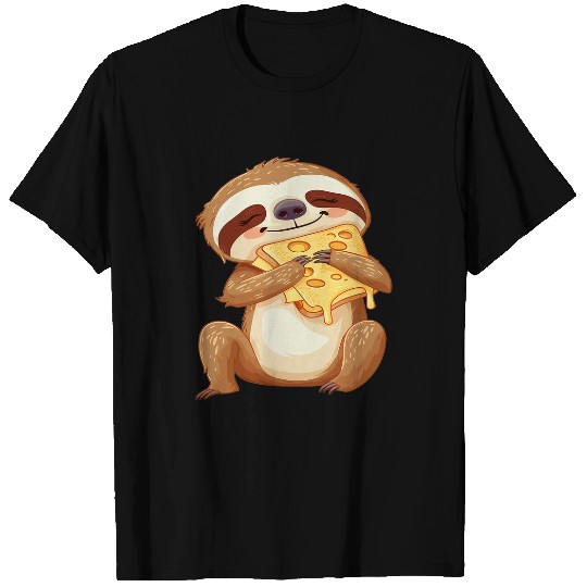 Sloth Pet Hugging A Giant Grilled Cheese Sandwich T-Shirts