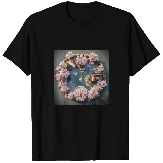Tranquil Elegance Circular Zens Reflective Retreat T-Shirts