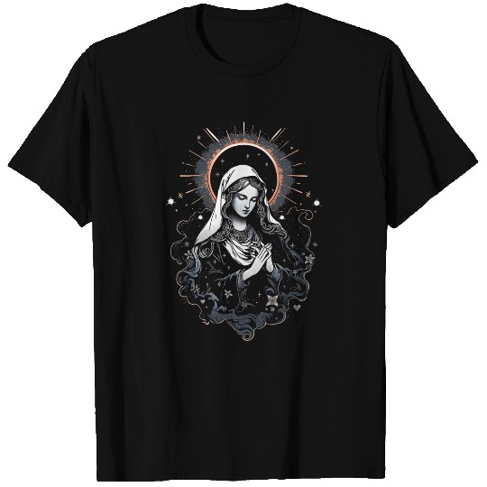 Mother Mary Virgin Mary Queen of Heaven Catholic Art 28 T-Shirts