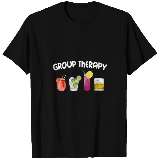 Wines Fun Group Therapy Funny Drinking Cocktail T-Shirts