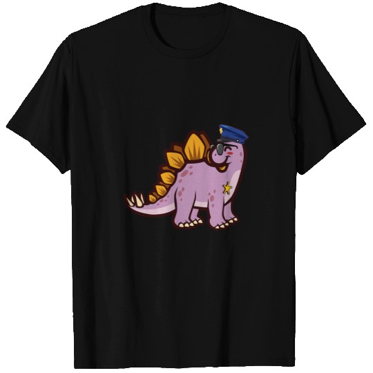Police Officer Cop Law Enforcement Stegosaurus Dinosaur T-Shirts