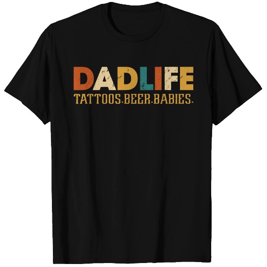 tattoos beer babies dad life fars day tattoo dad T-Shirts