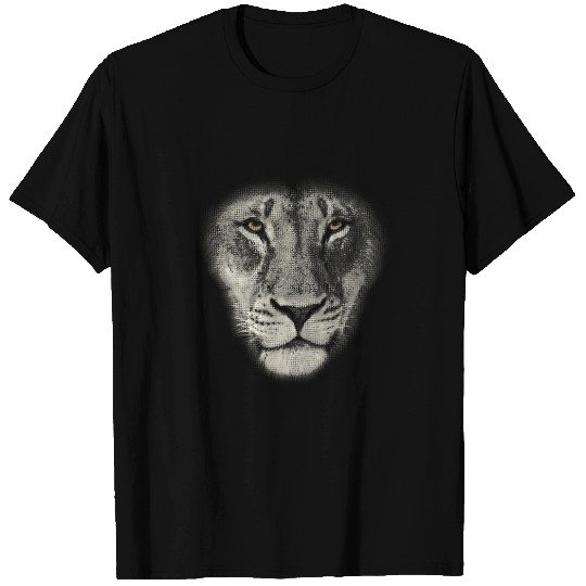 Lion Pet Face Closeup with Intense Eyes for Lion Fans T-Shirts