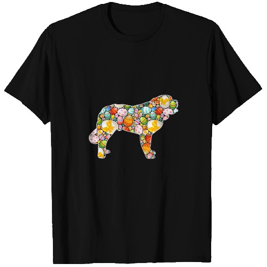 Cute Bernard Dog Egg Easter Day Dog Mom T-Shirts