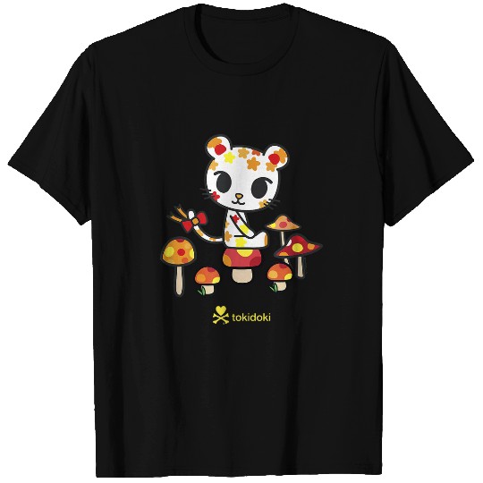 Tokidoki Autumn Colored Palette Sitting In A Mushroom Garden T-Shirts