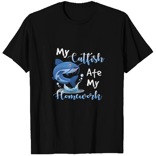 My Catfish Ate My Homework Fisher Mudcat Back To School T-Shirts