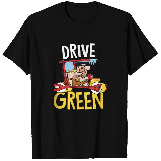 The Flintstones Fred Barney Drive Green T-Shirts