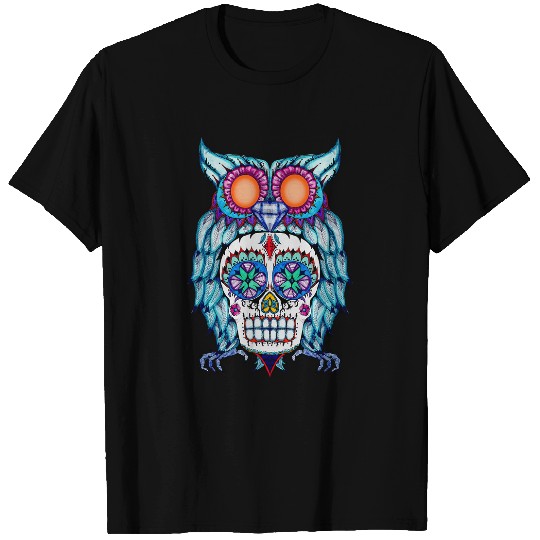 Owl Pet Sugar Skull Owl T-Shirts
