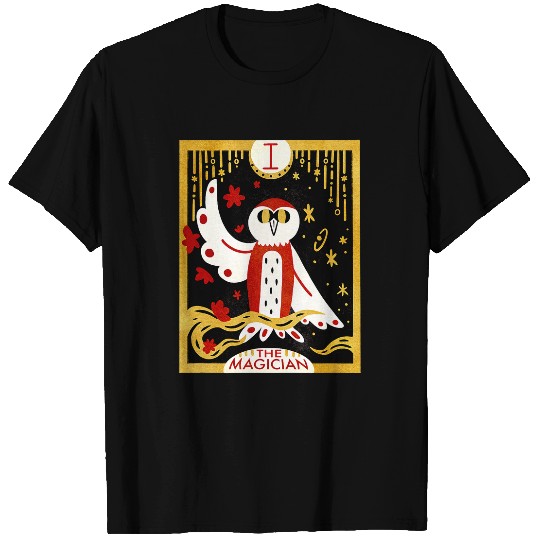 Owl Pet The Magician Barn Owl Bird Astrology Witch Tarot for Women T-Shirts