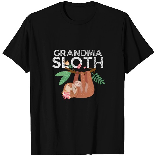 Sloth Pet Grandma Sloth Funny Mothers Day Nana Grandmother T-Shirts