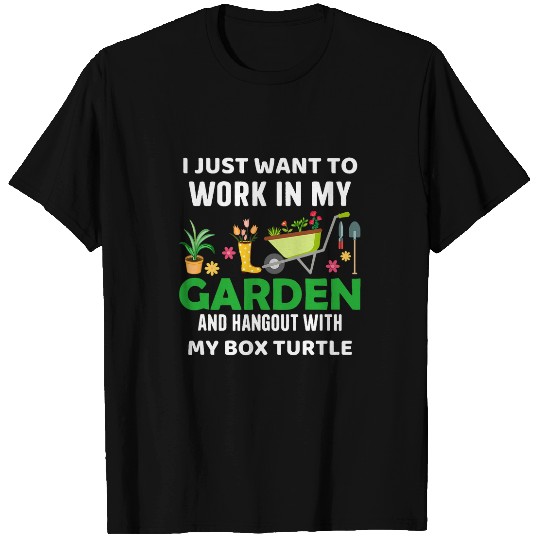Turtle Pet My Box Turtle Gardener Pet Lover Gardening Plants T-Shirts