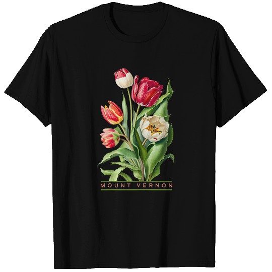Mount Vernon Women Botanical Tulip Lovers Gardeners Souvenir T-Shirts