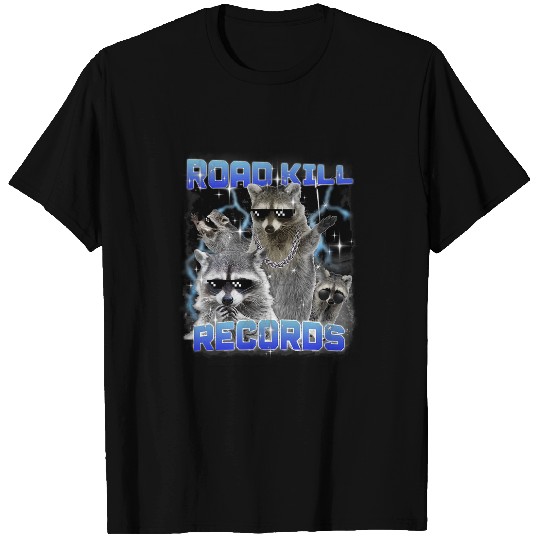 Raccoon Pet Road Kill Records Raccoon Funny 90s Bootleg Rap T-Shirts