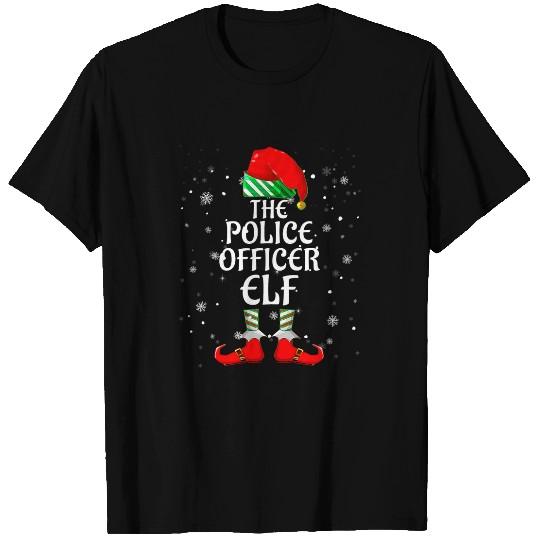 The Police Officer Elf Family Matching Group Christmas T-Shirts