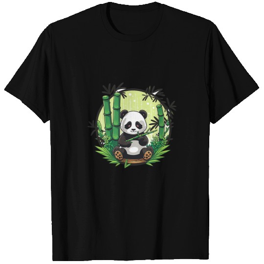Panda Pet Pandamania Kawaii and Playful in Bamboo Forest China T-Shirts