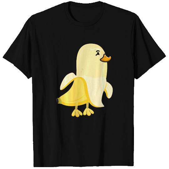 Duck Pet Integrated With Banana Weird Duck ART ON BACK T-Shirts