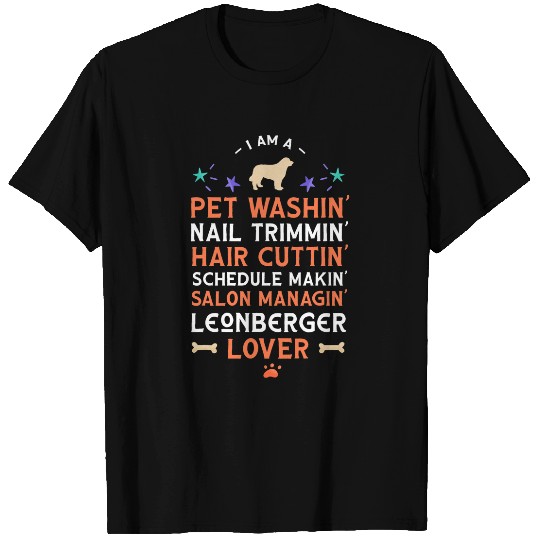Dog Groomer Leonberger Lover Funny Dog Grooming Humor T-Shirts