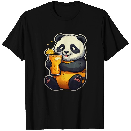 Panda Pet Drinking Lemonade Panda Bear Soda Pop Summer Teddy Bears 1 T-Shirts