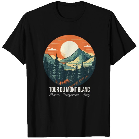 Tour Du Mont Blanc European Hiking Trail Chamonix vintages 1 T-Shirts