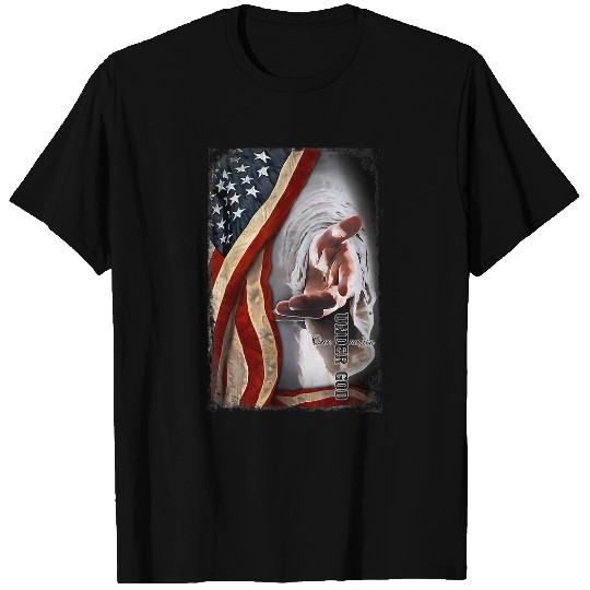 Christian Lion Jesus American Flag 4th of July Patriotic Christ T-Shirts