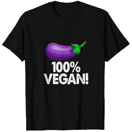 Lacrosse Gift 100 Vegan  s Funny Eggplant Vegetable Tees Women Foodie T-Shirts