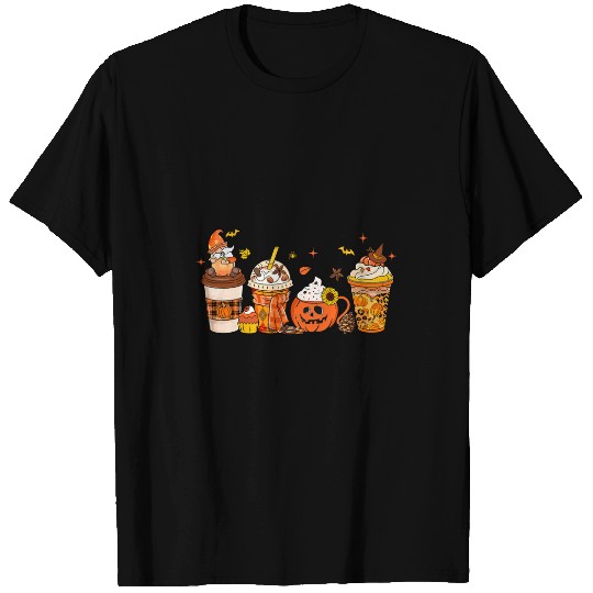 Coffee Fun Pumpkin Spice Coffee Gnome Womens Fall Autumn Halloween T-Shirts