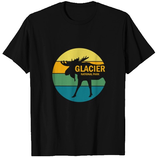 Lacrosse Gift Glacier National Park vintages Moose T-Shirts