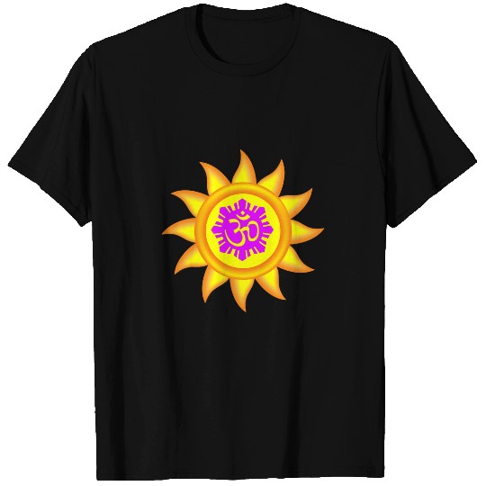 Namaste Yoga Lavender Om Sun Yoga Meditation T-Shirts
