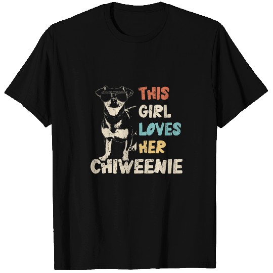 Chiweenie Girl Cool vintages Retro for Dog Mom 1 T-Shirts