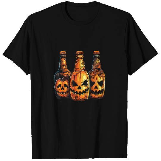 Beer Fun Pumpkin Beer Halloween Spooky Pumpkins Halloween Bar Crawl T-Shirts