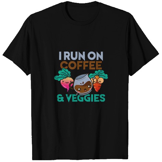 Coffee Fun Run On Coffee and Veggies Beet Carrot Go Vegan T-Shirts