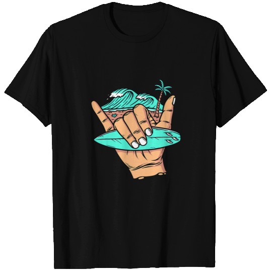 Surf Life good vibess Shaka Hawaii Hang Loose Surfing Beach Summer T-Shirts