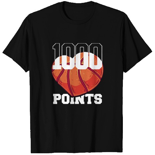 1000 Points Basketball Scorer High School Basketball Player 4 T-Shirts