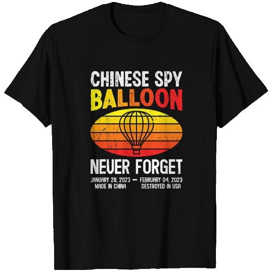 Never Forget Chinese Spy Balloon Retro vintages Memorial T-Shirts