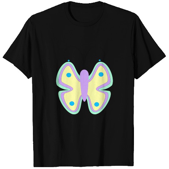Butterfly Yellow Purple Cartoon T-Shirts