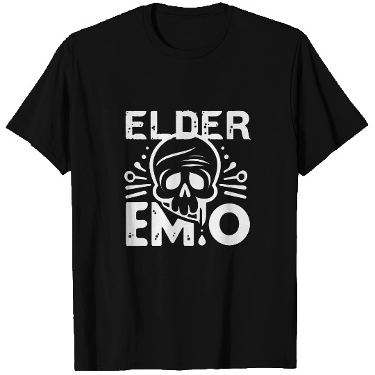 Elder Emo Older Punk Goth Emo Music Lovers Funny Saying 2 T-Shirts