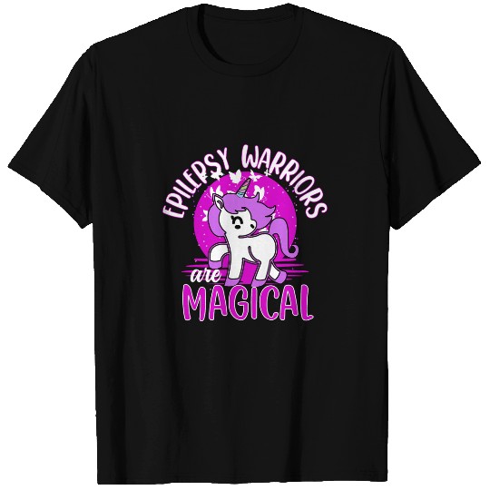 Epilepsy Warriors Are Magical Purple Unicorns Awareness T-Shirts