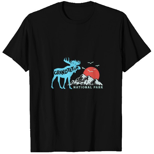 Lacrosse Gift Grand Teton National Park Moose 2Mountains T-Shirts